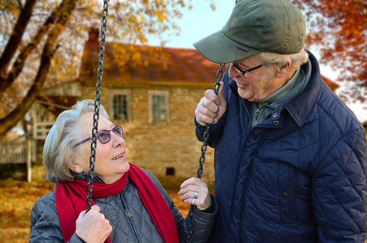 Grandparents enjoying time outdoors with their grandchildren